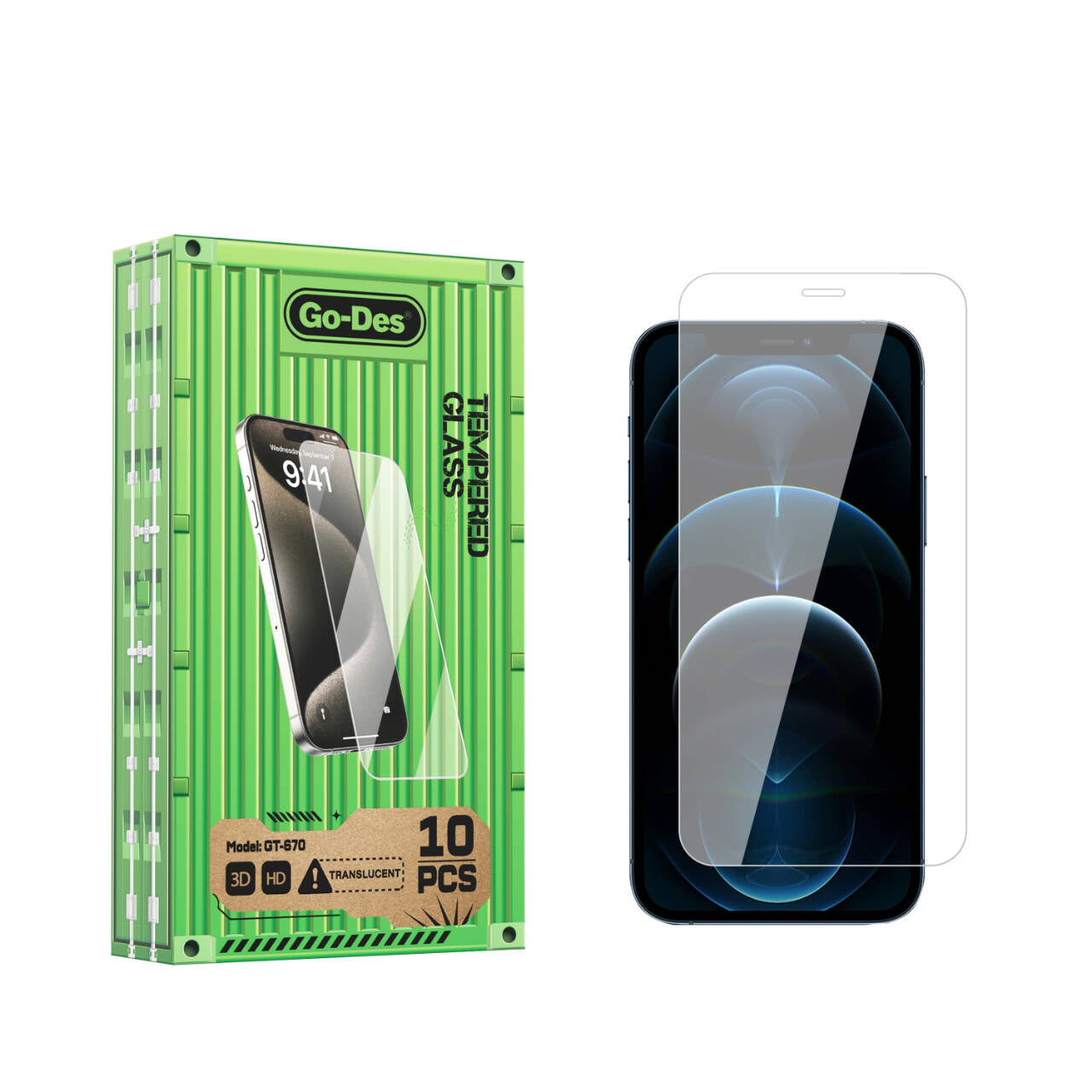 Go-Des iPhone 12 Pro Max Parmak İzi Bırakmayan 9H Oleofobik Bom Glass Ekran Koruyucu 10'lu Paket Go-Des iPhone 12 Pro Max Parmak İzi Bırakmayan 9H Oleofobik Bom Glass Ekran Koruyucu 10'lu Paket